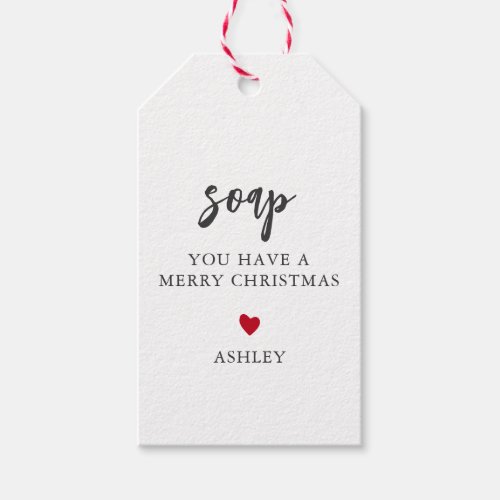 Any Color Soap You Have a Merry Christmas Gift Tags
