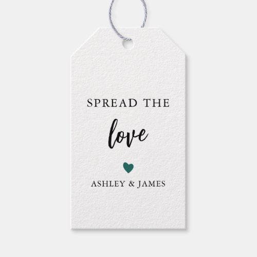 Any Color Spread the Love Tag Wedding Jam Favor Gift Tags