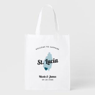 Any Color St. Lucia Wedding Welcome Tote Bag