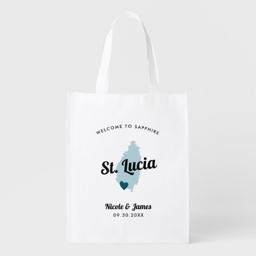 Any Color St Lucia Wedding Welcome Tote Bag
