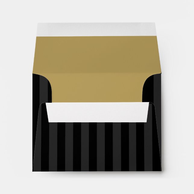 Any Color Stripe RSVP Envelope (Back (Bottom))