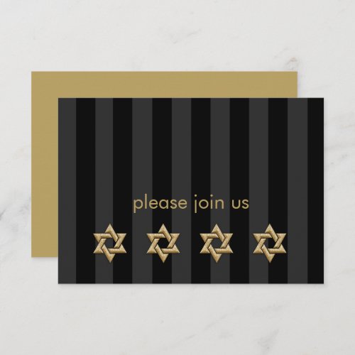 Any Color Stripe with Gold Stars Response Card