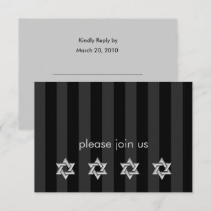 Any Color Stripe with Silver Stars Response Card