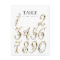 Any Color Table Numbers Fancy Gold