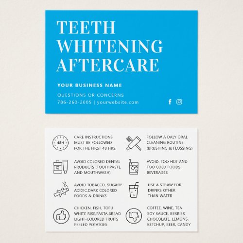 Any Color Teeth Whitening Aftercare Instructions 