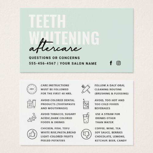 Any Color Teeth Whitening Aftercare Instructions 
