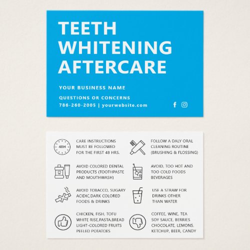 Any Color Teeth Whitening Aftercare Instructions 