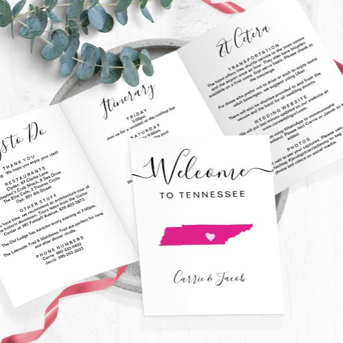 Any Color Tennessee Wedding Welcome Itinerary Tri_Fold Program