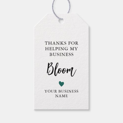 Any Color Thanks for Helping My Business Bloom Gift Tags
