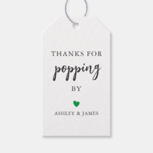 Any Color Thanks for Popping By Tag, Popcorn Gift Tags