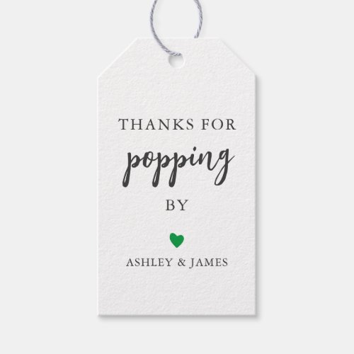 Any Color Thanks for Popping By Tag Popcorn Gift Tags