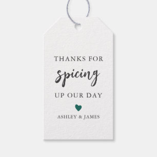 Any Color Thanks for Spicing Up Our Day Wedding Gift Tags