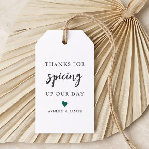 Any Color Thanks for Spicing Up Our Day Wedding Gift Tags