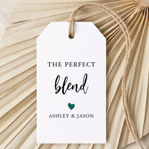 Any Color The Perfect Blend Coffee Tag, Wedding, Gift Tags