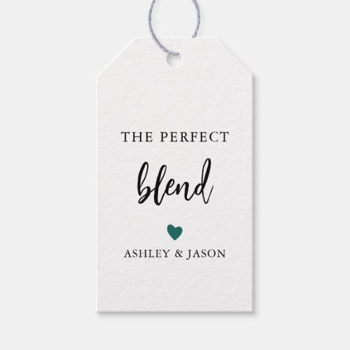 Any Color The Perfect Blend Coffee Tag Wedding Gift Tags