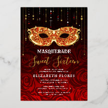 Any Color Theme Sweet 16 Masquerade Birthday