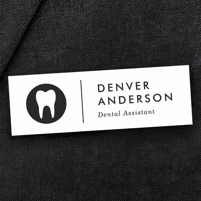 Any color tooth logo modern dentist dental name tag (Any color tooth logo modern dentist dental name tag)