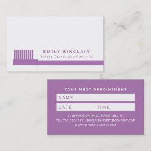 Any Color Toothbrush, Dentist Appointment Business Card