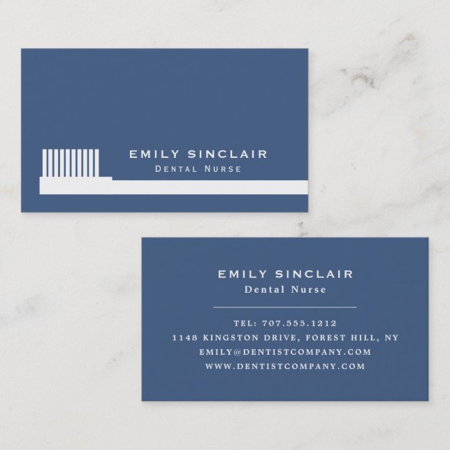 Any Color Toothbrush, Dentistry, Dentist Business Card (Front/Back)