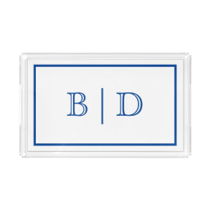 Any Color - Two Letter Monogram Acrylic Tray