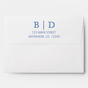 Any Color - Two Letter Monogram Envelopes
