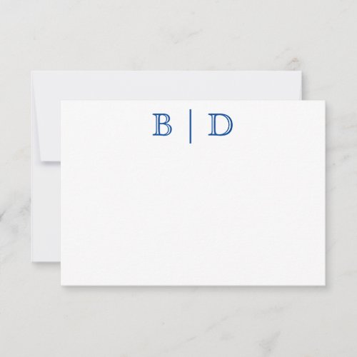 Any Color _ Two Letter Monogram Note Cards