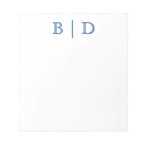 Any Color _ Two Letter Monogram Notepad