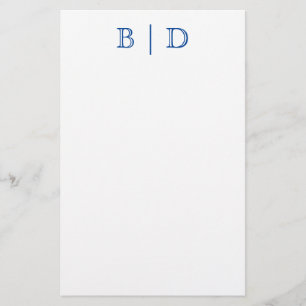Any Color - Two Letter Monogram Stationery
