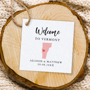 Any Color Vermont Wedding Welcome Bag Favor Tags