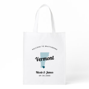 Any Color Vermont Wedding Welcome Bag, Grocery Bag