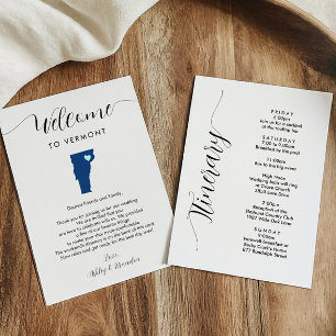 Any Color Vermont Wedding Welcome Itinerary