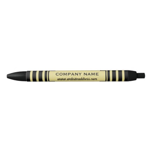 Any Color Vintage Striped CompanyEvent Black Ink Pen