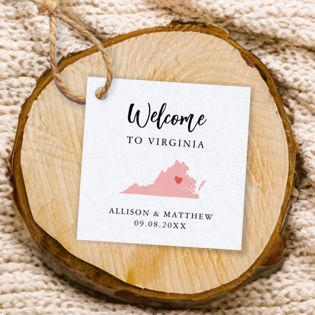 Any Color Virginia Wedding Welcome Bag Favor Tags (Creator Uploaded)