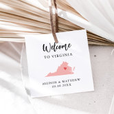 New York Wedding Welcome Bag Tags, Map Gift Tags