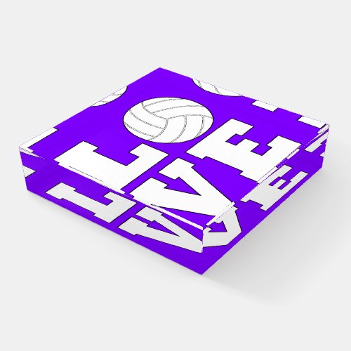 Any Color Volleyball LOVE Paper Weight