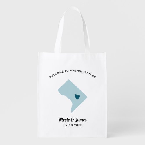 Any Color Washington DC Wedding Welcome Bag Grocery Bag