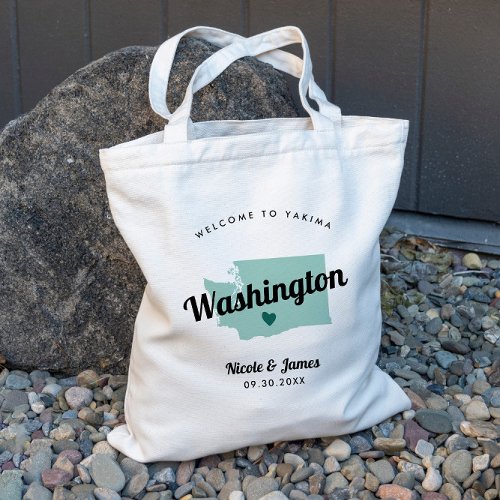 Any Color Washington State Map Wedding Welcome Bag