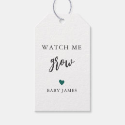 Any Color Watch Me Grow, Plant Baby Shower Tag, Gift Tags