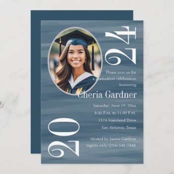Any Color Watercolor Wash With Photo Invitation by TailoredType at Zazzle