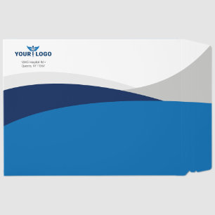 ANY Color Wave Modern Business Logo Template Envelope Mailers