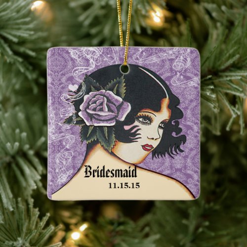 Any Color Wedding Bridesmaid Christmas Ornament