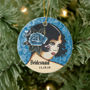 Any Color Wedding Bridesmaid Christmas Ornament