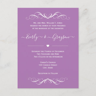 Any Color Wedding  Invitation Postcard