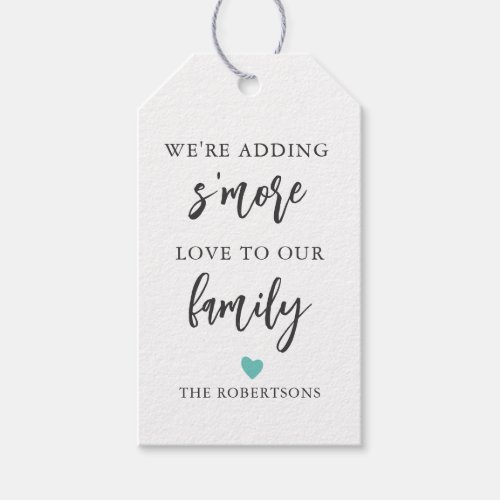 Any Color Were Adding Smore Love to Our Family Gift Tags
