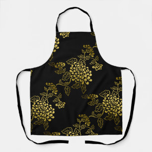 Any Color with Gold Chrysanthemum Apron