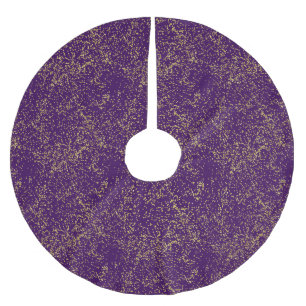 Any Color with Gold Confetti Overlay Brushed Polyester Tree Skirt
