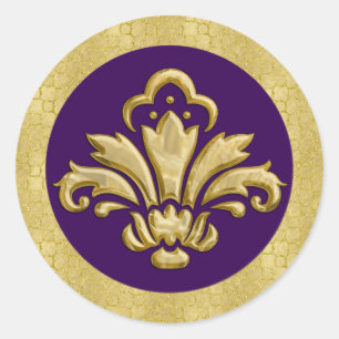 Any Color with Gold Fleur de Lis Envelope Seal
