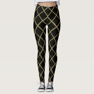 Any color with Gold Glitter Grid Tote Leggings
