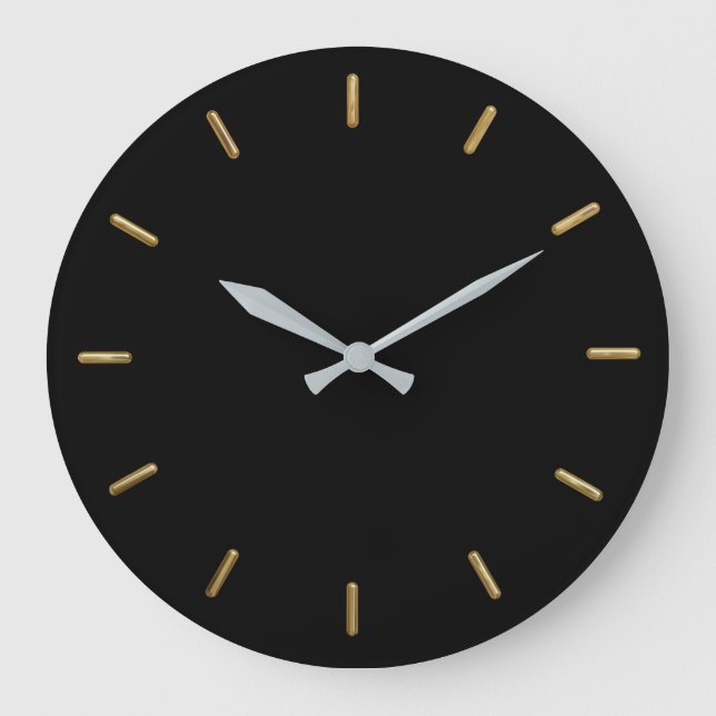 Any Color with Large Gold Ticks Clock (Front)