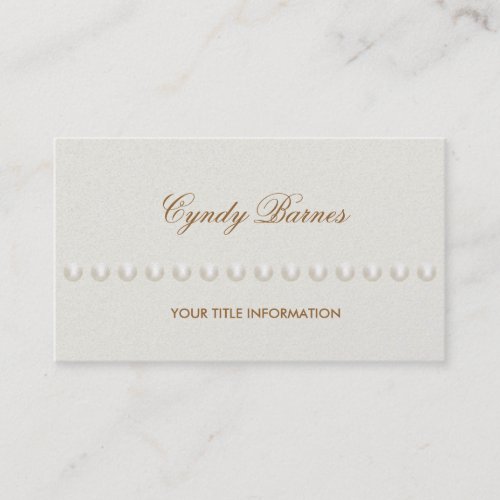 Any Color with String of Pearls Business Card